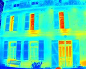 Mise en évidence des fenêtres mal isolées Thermographie